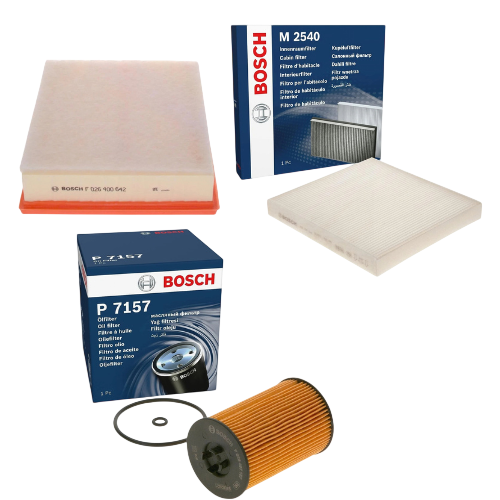 BOSCH Service Kit for VW Crafter SY 2.0 2016-On – Oil Air & Cabin Filters - Bosch - P7157 S0642 M2540 image 1