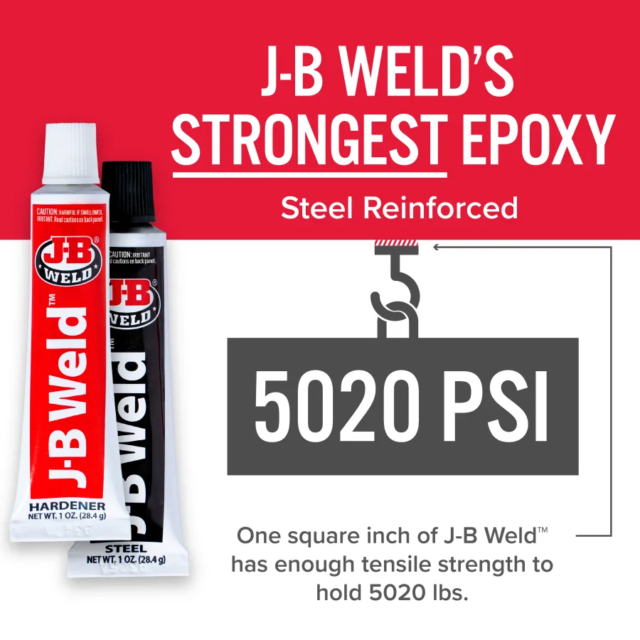 Клей епоксидний двокомпонентний J-B Weld Original 57 г 8265S - J-B WELD - 8265S зображення 10