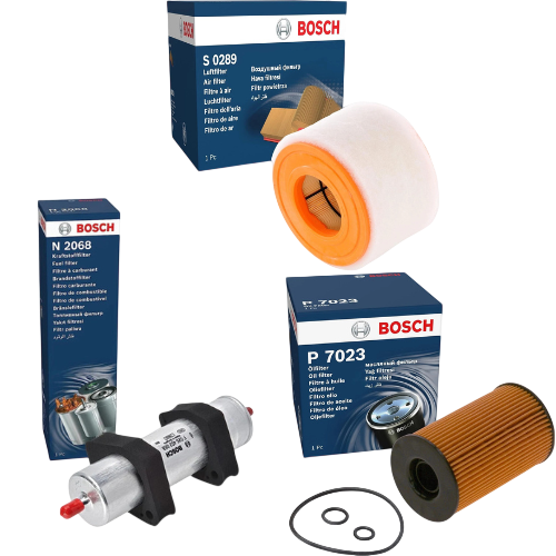BOSCH Service Kit for Audi A6 C7 2.0 TDI 2011–2015 CGLC CGLD CMGB – Oil Air & Fuel Filters - Bosch - P7023 S0289 N2068