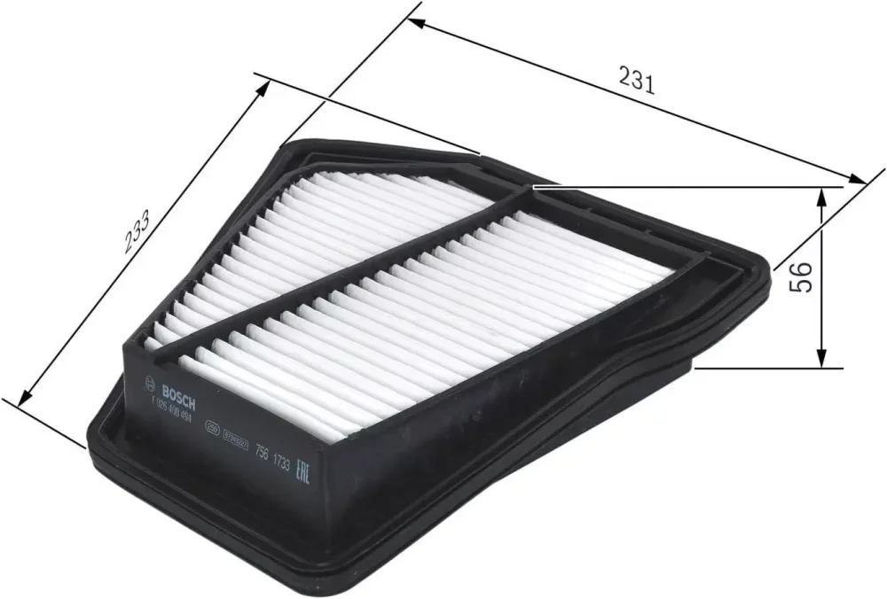 Genuine Bosch S0494 Engine Air Filter for Honda CR-V 2.2 i-DTEC Diesel MK3 MK4 2012–2019 - Bosch - S0494 image 2