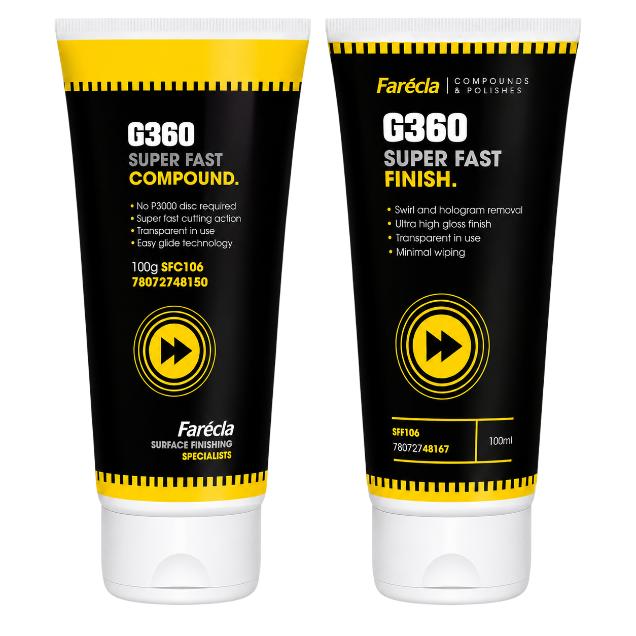 Farecla G360 Super Fast Compound & Finish 2x100ml – Cutting Compound & Finishing Polish SFC106 SFF106 - FARECLA - SFC106 SFF106 image 1