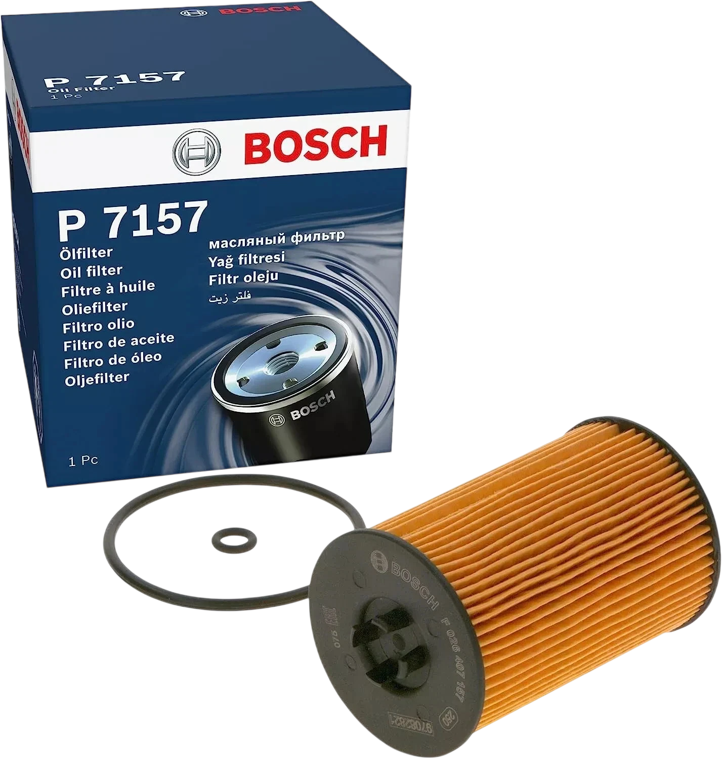 BOSCH P7157 Oil Filter F026407157 – Audi SEAT Skoda VW 1.6 & 2.0 TDI Diesel - Bosch - P7157 image 1