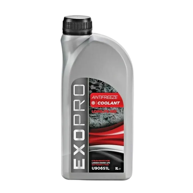 EXOPRO Long Life Red Antifreeze Coolant Universal 1L U906S1L - EXOPRO - U906S1L