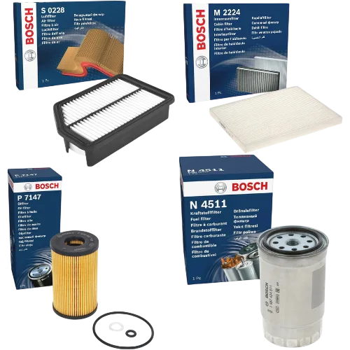 Bosch Service Kit Oil Air Fuel Cabin Filters for Kia Sportage 1.7 CRDi Diesel 2010–2016 - Bosch - P7147 S0228 N4511 M2224