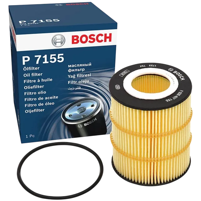 Bosch P7155 Oil Filter LR013148 for Land Rover Discovery 4 & Range Rover 3.0 TDV6 Diesel Engine - Bosch - P7155