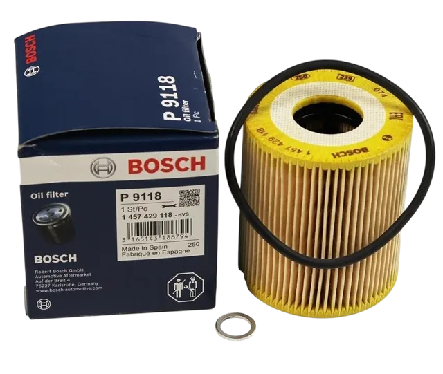 Масляний фільтр двигуна Bosch P9118 1457429118 для BMW 3 E46, 5 E39, X5 E53, Land Rover L322 - Bosch - P9118