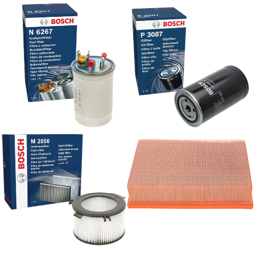 BOSCH Service Kit for VW Transporter T4 2.4 2.5 TDI 1996–2004 – Oil Air Fuel & Pollen Filters - Bosch - P3087 S3747 M2056 N6267