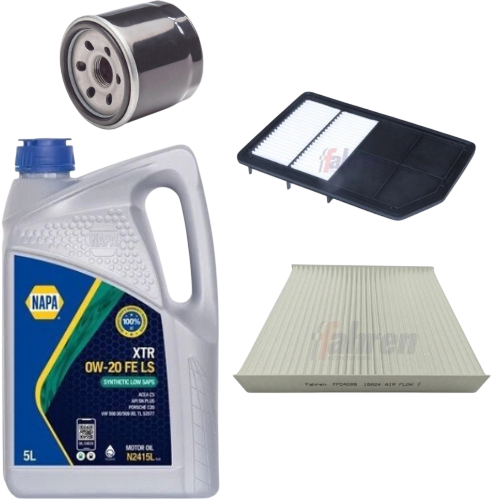 Service Kit for Mitsubishi Outlander 2.0/2.4 PHEV 2012–2021 – Oil Air Cabin Filters & Oil - Bosch - FFL6009 FFC4088 FFA1212 N2415L