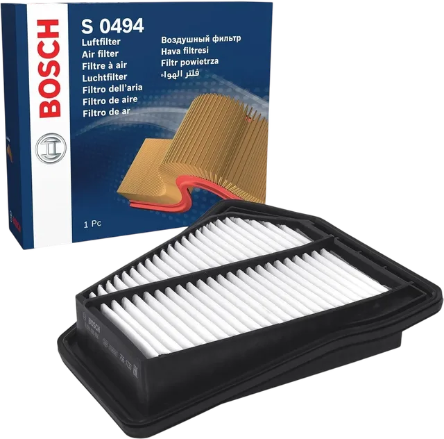 Genuine Bosch S0494 Engine Air Filter for Honda CR-V 2.2 i-DTEC Diesel MK3 MK4 2012–2019 - Bosch - S0494