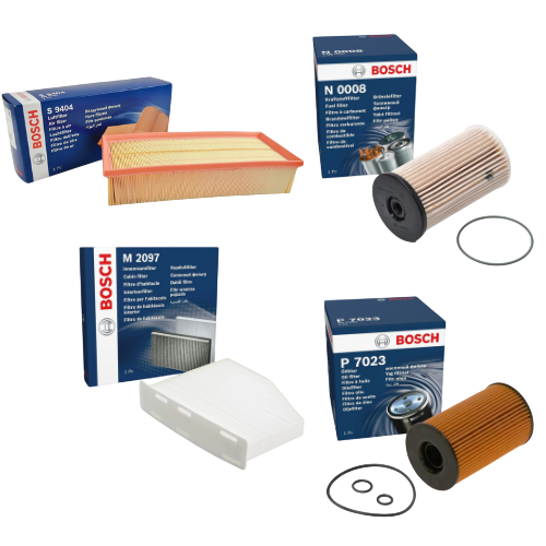 BOSCH Service Kit for VW Caddy 2K 1.6 TDI 2010–2015 – Oil Air Fuel & Cabin Filters - Bosch - P7023 S9404 N0008 M2097 image 1