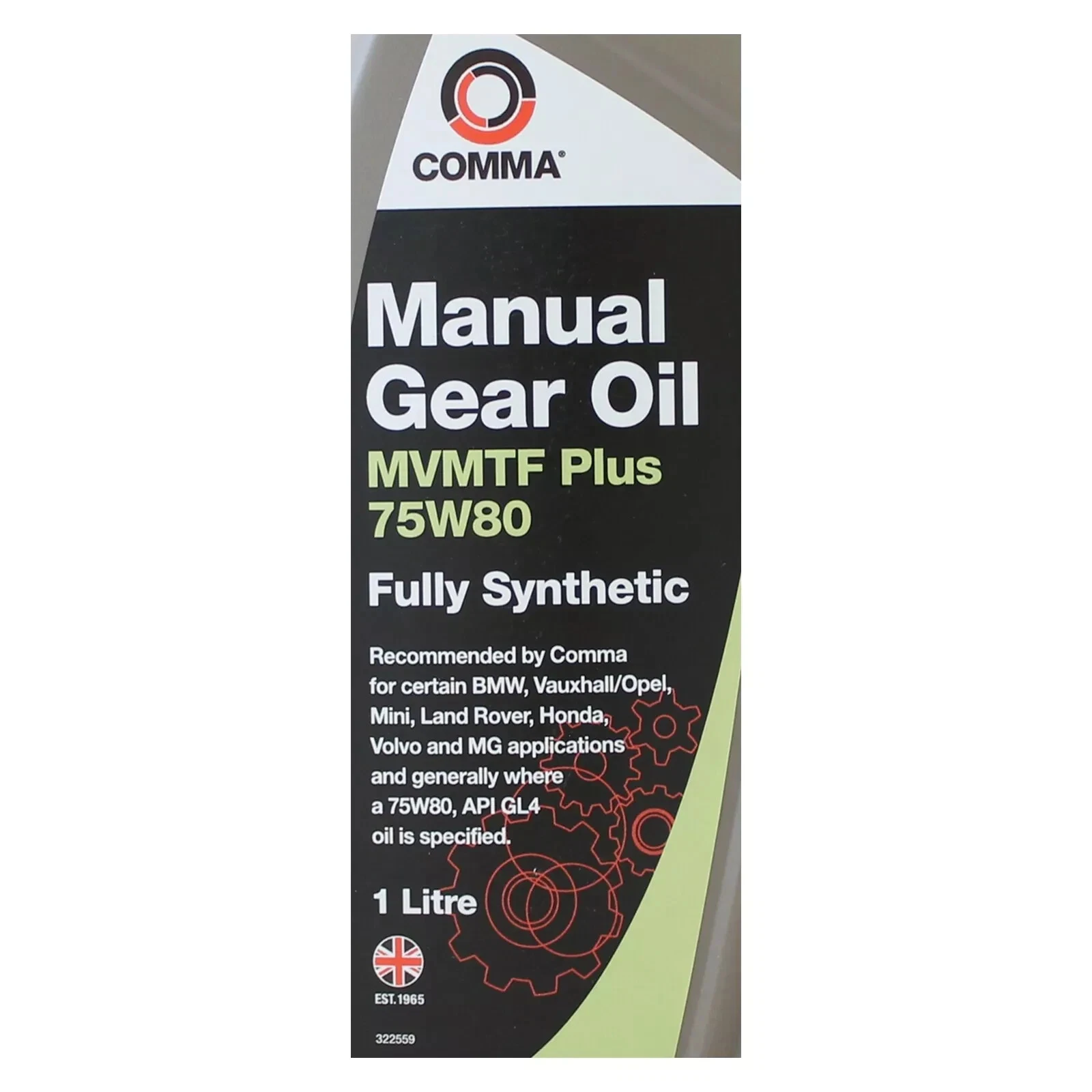 Comma MV MTF Plus 75W-80 1 л MVP75801L – синтетична олива для механічних трансмісій - Comma - MVP75801L зображення 5
