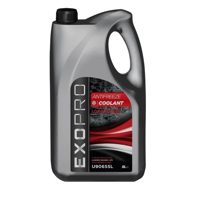 EXOPRO Red Long Life Antifreeze Coolant Concentrate 5L Petrol Diesel U906S5L - EXOPRO - U906S5L