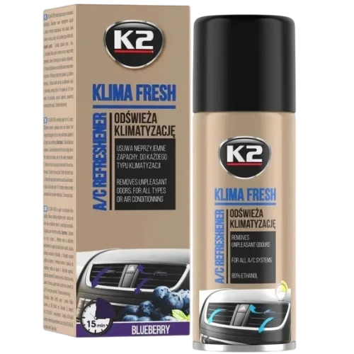 Освіжувач кондиціонера K2 Klima Fresh 150 мл Чорниця – засіб для усунення запахів - K2 - k222bb