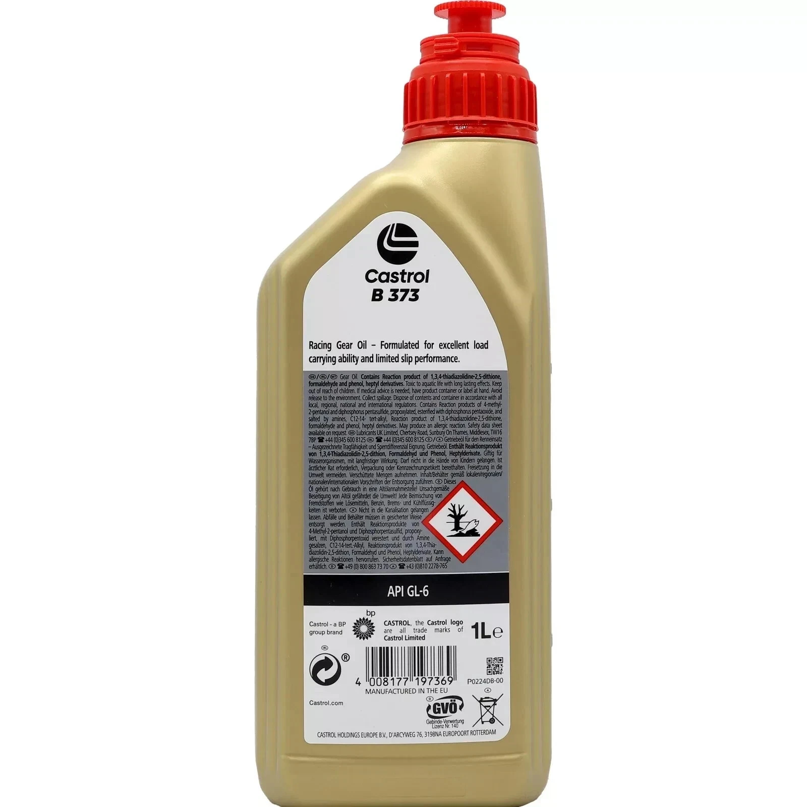 Castrol B373 Racing Gear Oil SAE 90 1L 1600ED – Extreme Pressure EP Transmission & Gear Oil - Castrol - 1600ED image 3