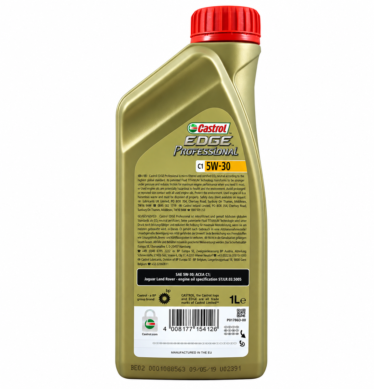 Castrol EDGE Professional C1 5W-30 1L 15F815 – ACEA C1 Engine Oil for Jaguar Land Rover - Castrol - 15F815 image 2