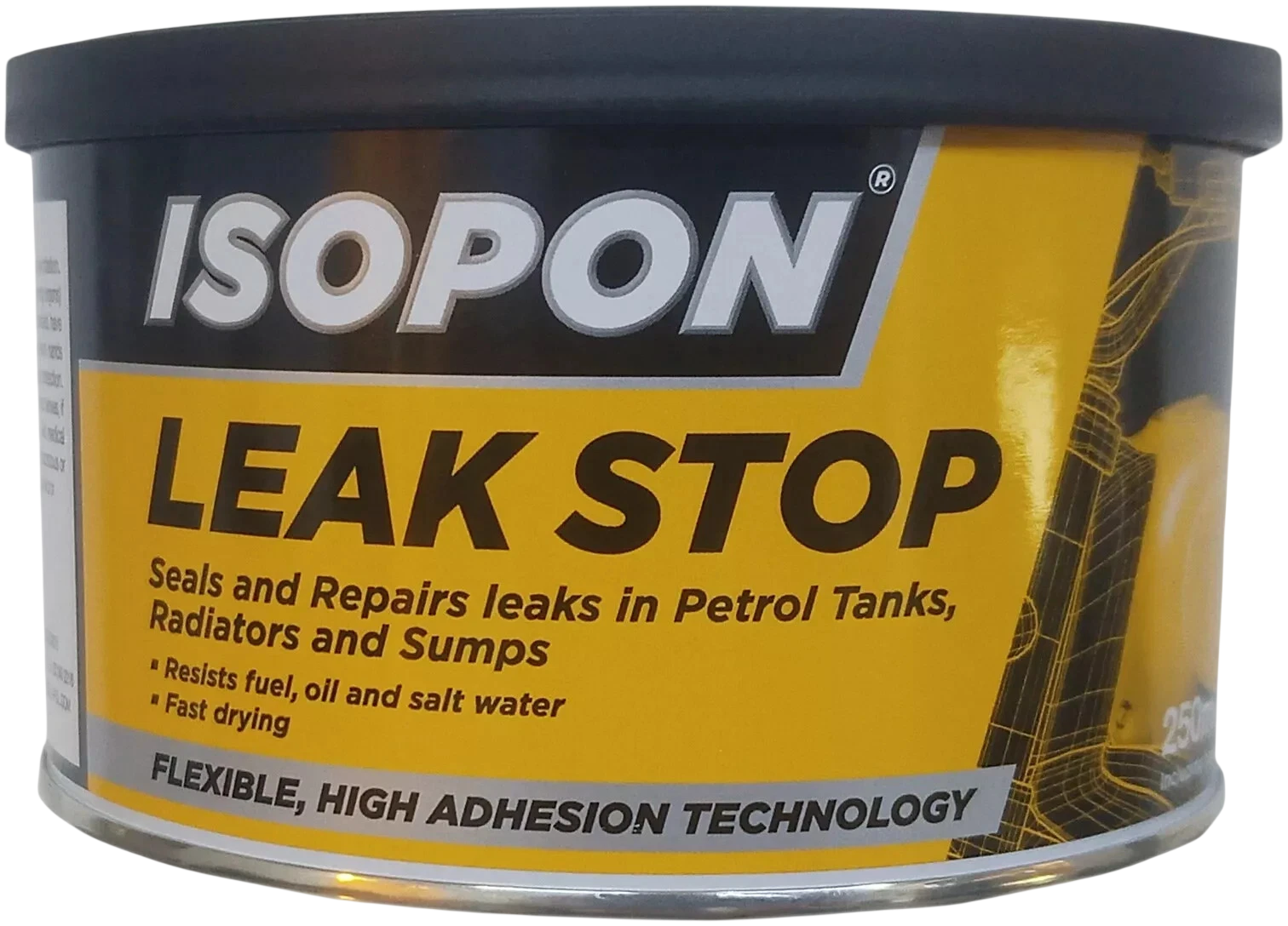 Isopon Leak Stop 250мл LKSTOP/S – гнучкий герметик для ремонту витоків паливного бака, радіатора та піддона - Isopon - LKSTOP/S
