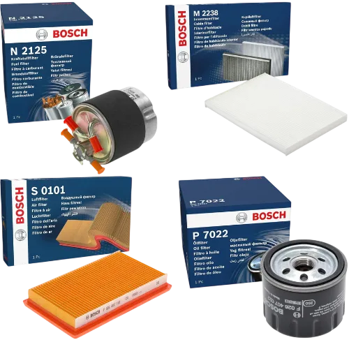 Комплект фильтров Bosch для ТО Nissan Qashqai Acenta Plus 2 1.5 dCi MK1 J10 - Bosch - P7022 S0101 N2125 M2238