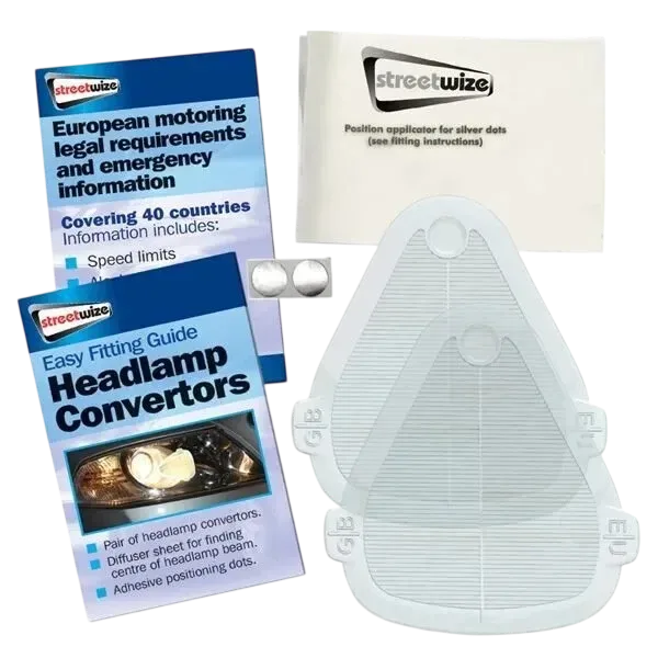 Streetwize SWTT92 Headlight Beam Deflector Converter Kit for UK Cars & Vans in Europe - STREETWIZE - SWTT92