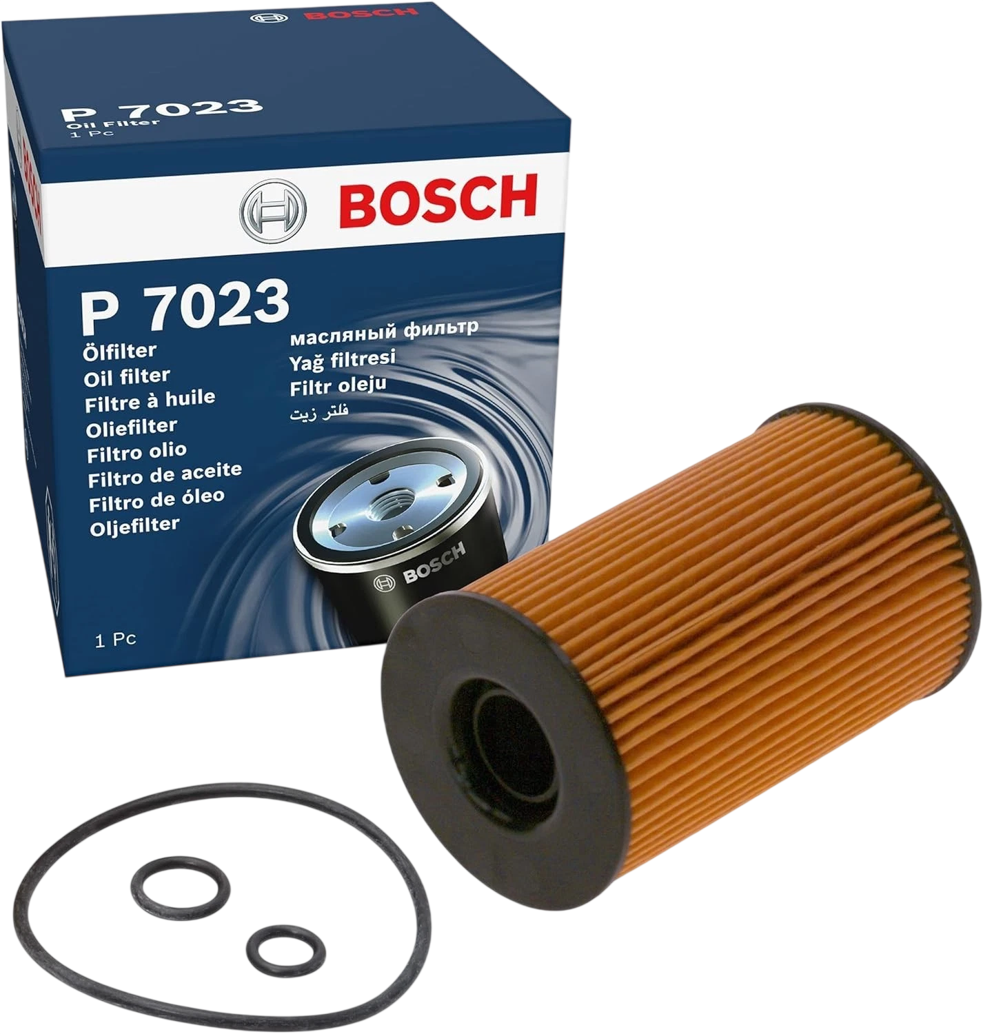BOSCH P7023 Oil Filter for VW Transporter T5 T6 2.0 TDI 2009–2020 – Shuttle & Panel Van - Bosch - P7023 image 1