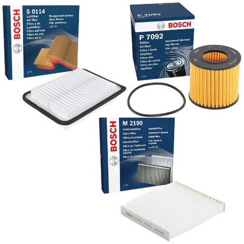 Bosch Service Kit for Toyota Avensis T270 1.8 2009-2018 Air Oil Cabin Filters - Bosch - P7091 S0114 M2190