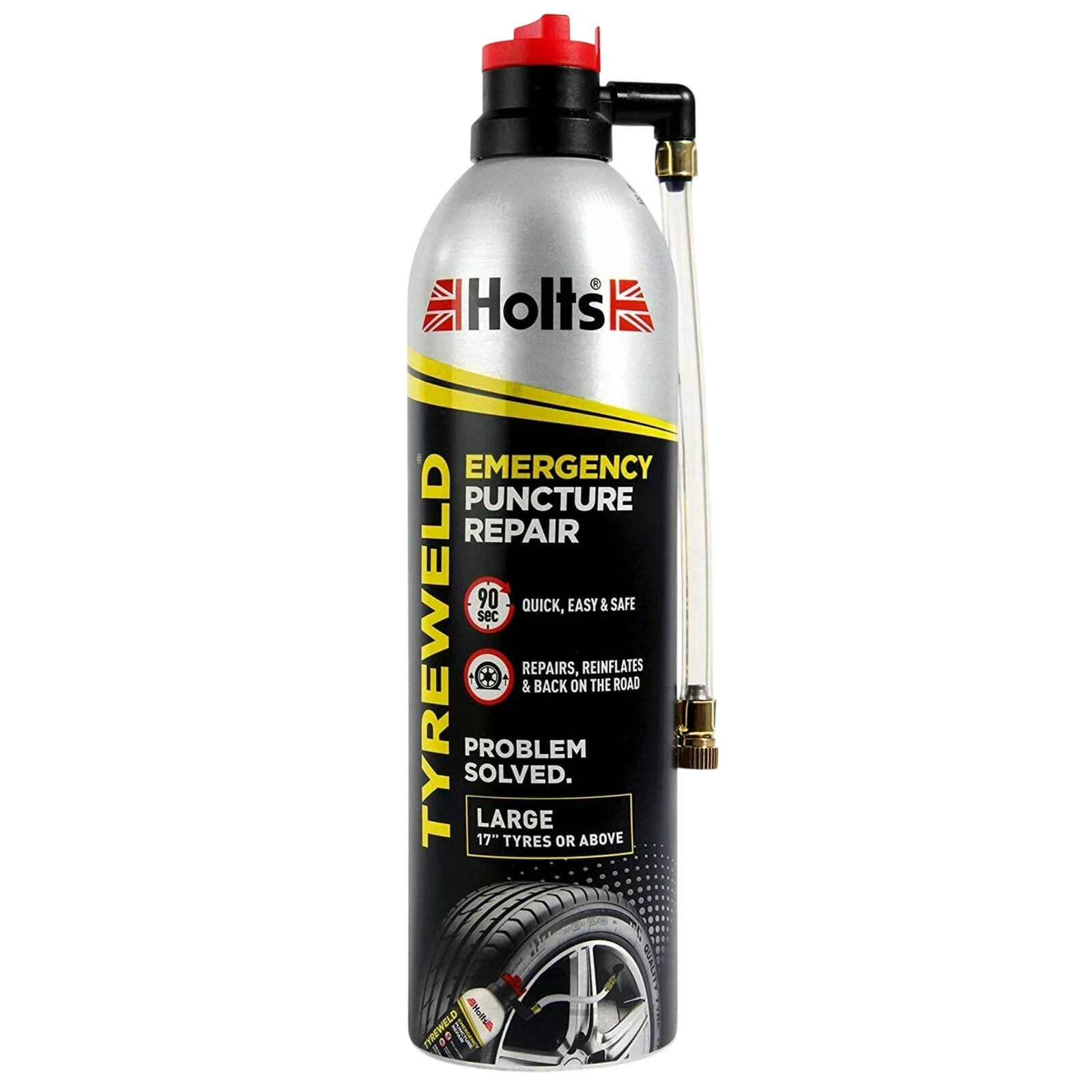 Holts Tyreweld HT4YA Emergency Tyre Puncture Repair & Inflator – Large Tyres 17"+ - Holts - HT4YA
