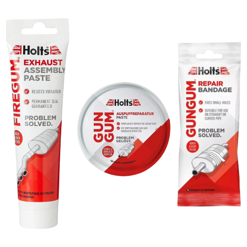 HOLTS Exhaust Repair Kit – Firegum 150g, Gun Gum Paste 200g & Bandage FG1RP GG2R GG8RA - Holts - FG1RP GG2R GG8RA image 1