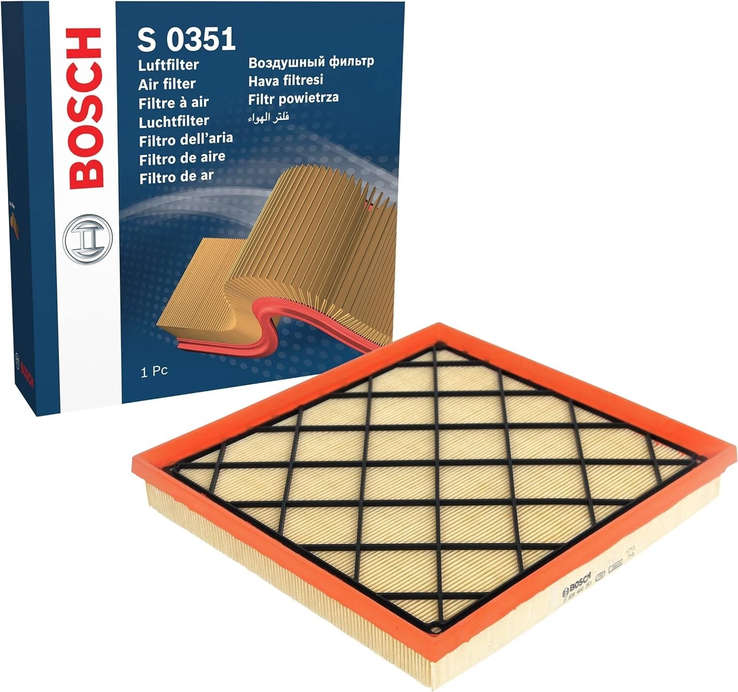 BOSCH Service Kit for Vauxhall Astra J MK6 1.6 2009–2016 – Filters & Spark Plugs - Bosch - P7006 S0351 M2004 0242229699 x4 image 4