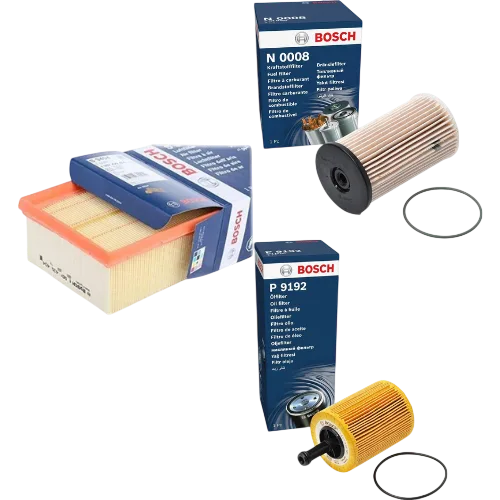 Bosch Service Kit Air Oil Fuel Filters for VW Caddy (2K) 1.9 TDI Diesel 2005–2010 - Bosch - N0008 S9404 P9192