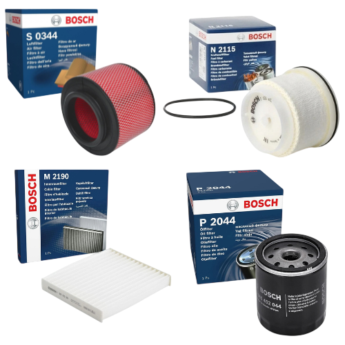 BOSCH Full Service Filter Kit for Toyota Hilux 2.5 3.0 D-4D 2004–2017 – Oil Air Fuel & Cabin Filters - Bosch - P2044 S0344 F026402115 M2190