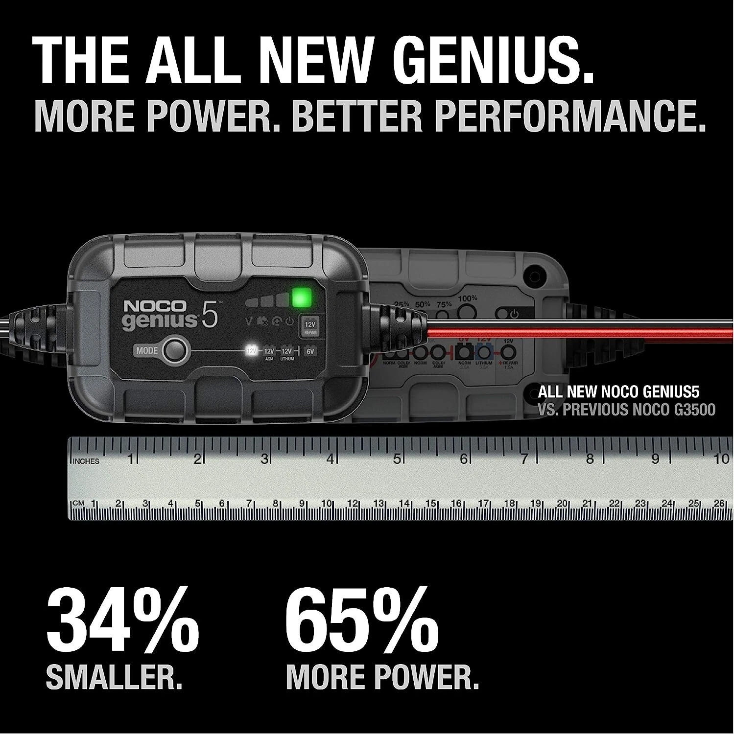 NOCO GENIUS5UK 5A 6V/12V Smart Battery Charger (AGM, GEL, Li-Ion) - Noco - GENIUS5UK image 2