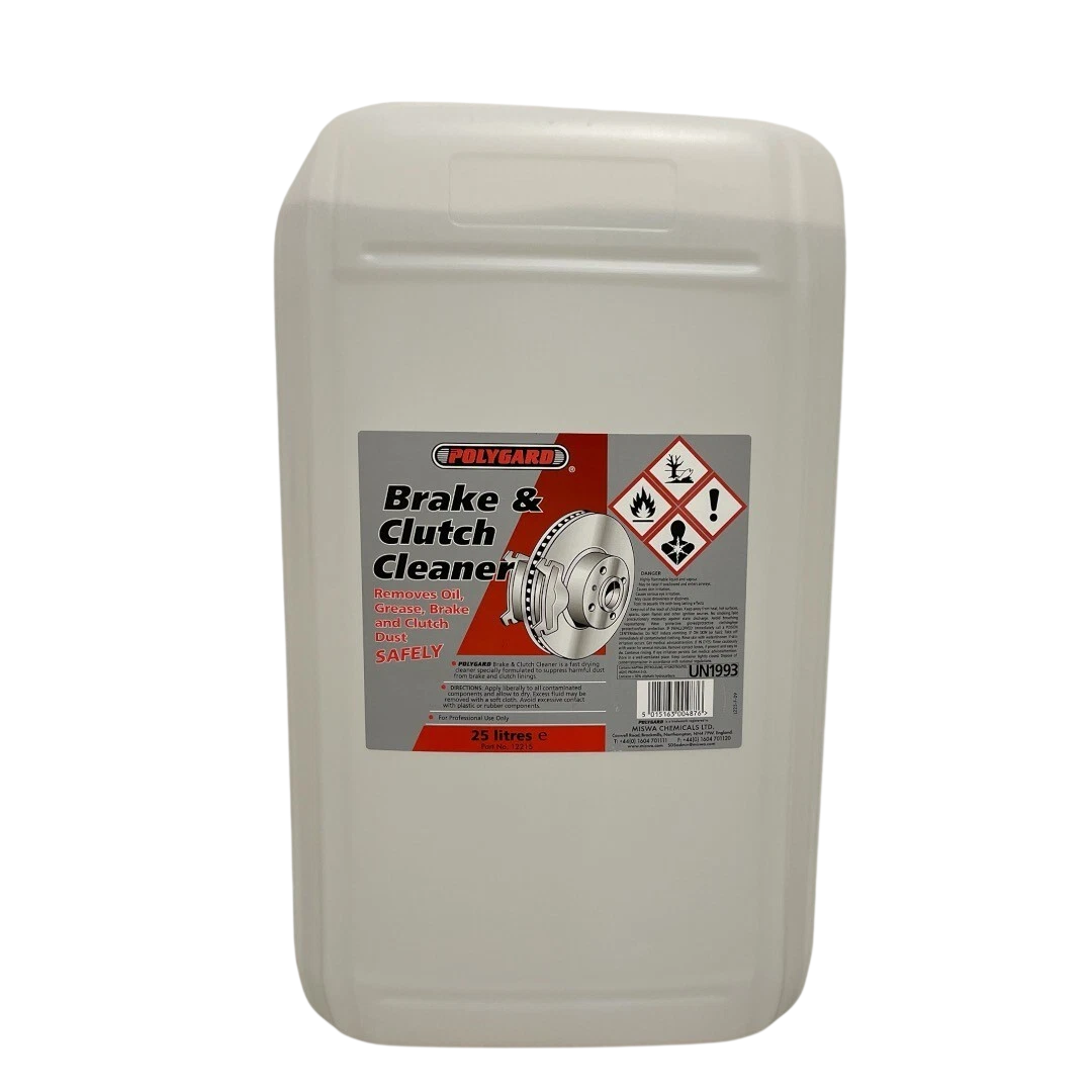 Polygard Brake & Clutch Cleaner 25L UN1993 – Professional Parts Degreaser, Removes Oil Grease & Dust - Polygard - UN1993