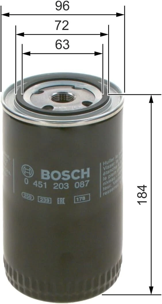 BOSCH Сервісний комплект для VW Transporter T4 2.4 2.5 TDI 1996–2004 – масляний, повітряний, паливний і салонний фільтри - Bosch - P3087 S3747 M2056 N6267 зображення 2