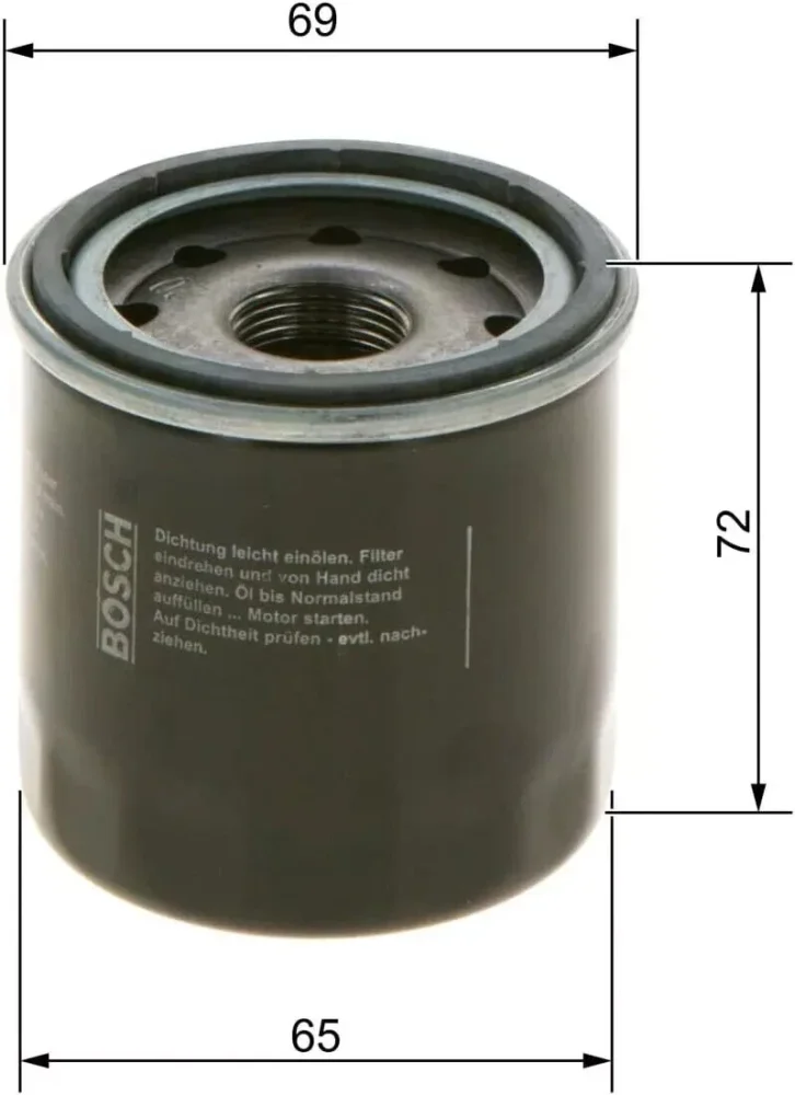 Bosch Oil Filter P7001/1 for Subaru Impreza Turbo WRX STI 1992–2007 - Bosch - P7001/1 зображення 2