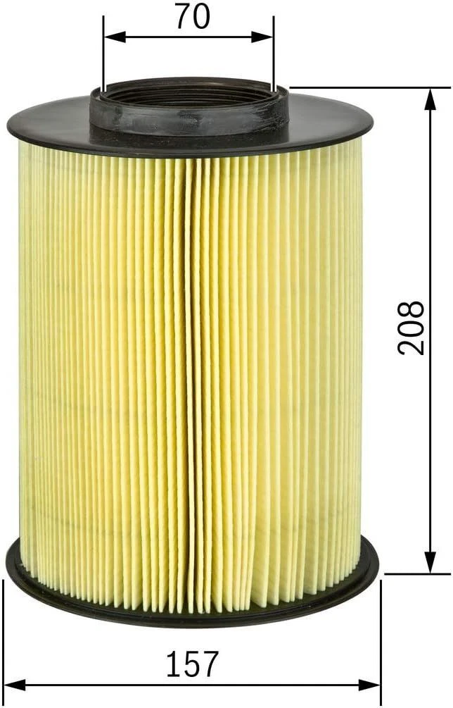 Повітряний фільтр BOSCH S0492 – для Ford Focus MK2 MK3, Mazda 3, Volvo C30 C70 S40 V40 V50 - Bosch - S0492 зображення 2