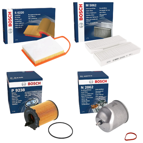 BOSCH Full Service Filter Kit for Peugeot 308 1.6 2013 – Oil Air Fuel & Cabin Filters - Bosch - P9238 N2862 S0220 M5062