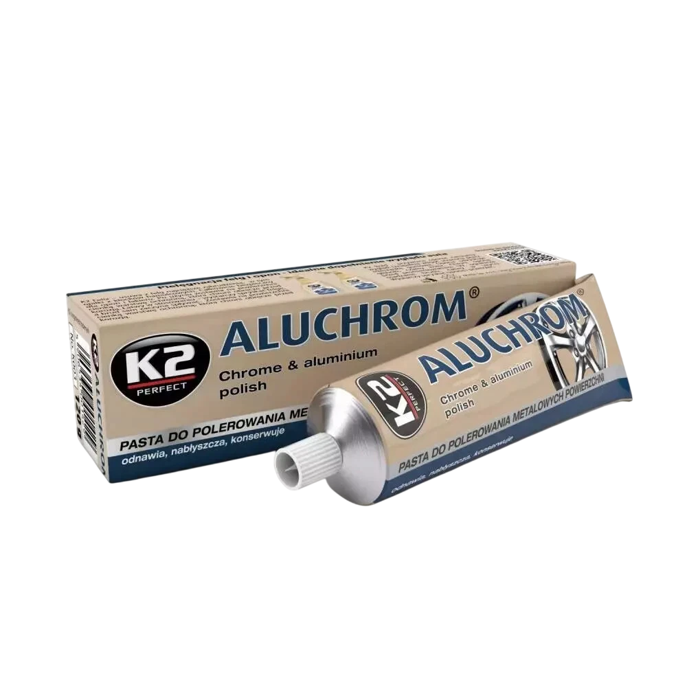 K2 ALUCHROM Chrome & Aluminium Polish Paste 120g K0031 – Metal Cleaner & Shine Restorer - K2 - K0031 image 1