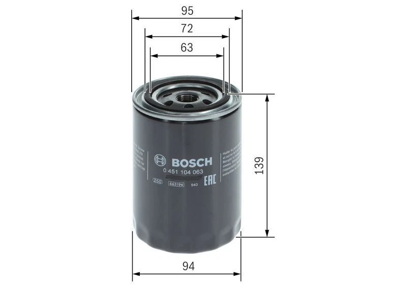 BOSCH Service Kit for Ford Ranger 2.5 Turbo Diesel 2000–2006 – Filter Set - Bosch - P4063 N4438 S0165 image 6