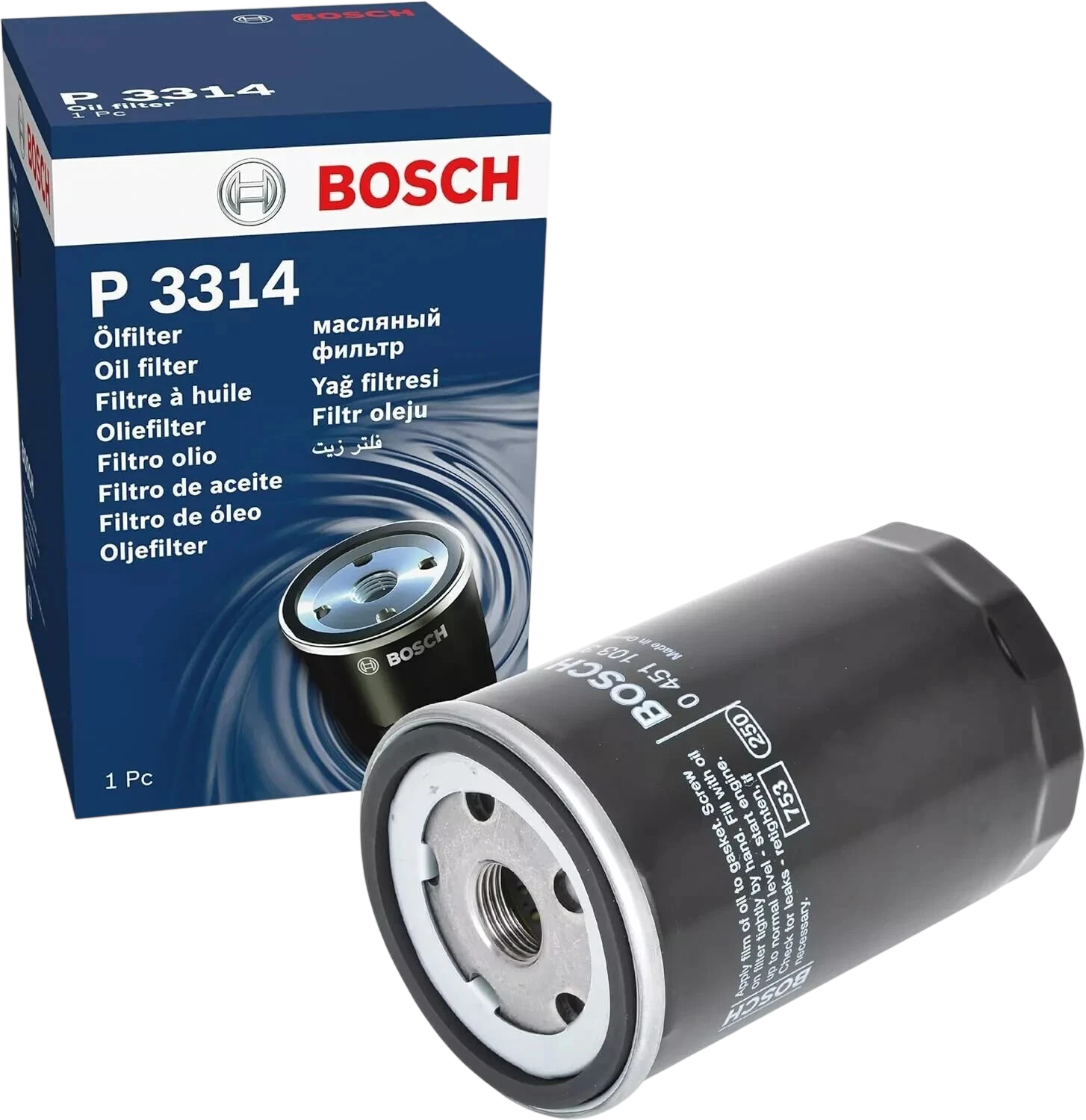 Масляний фільтр BOSCH 0451103314 P3314 – 06A115561B 06A115561D 06A115561E 034115561A – OE якість - Bosch - P3314