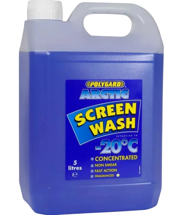 Polygard 18210 Concentrated Screen Wash 5L – Winter Windscreen Washer Fluid Protection to -20°C - Polygard - 18210 image 1