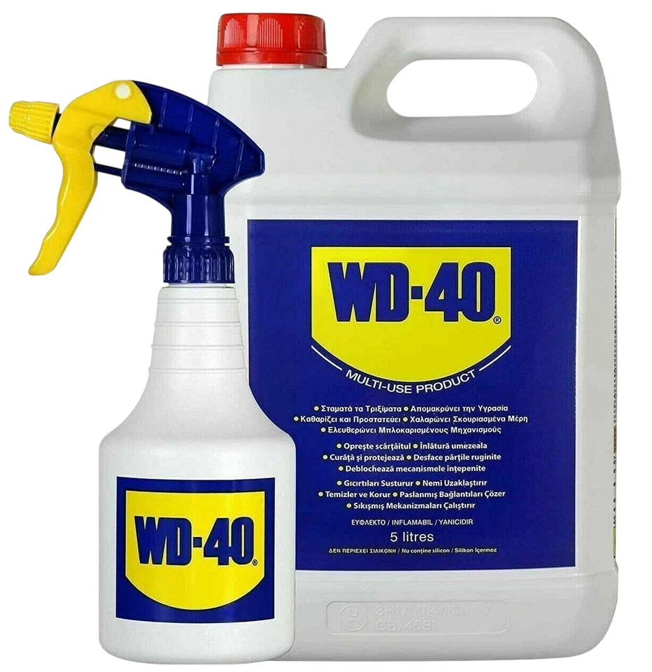 WD-40 Multi-Use Product 5L 44506 with Free Spray Applicator – Lubricant, Penetrating Oil & Water Displacer - WD-40 - 44506