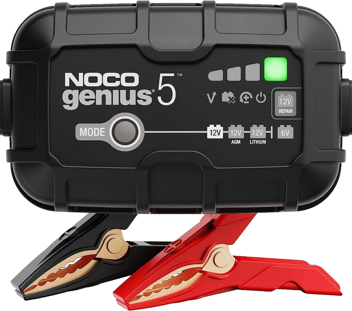 NOCO GENIUS5UK 5A 6V/12V Smart Battery Charger (AGM, GEL, Li-Ion) - Noco - GENIUS5UK