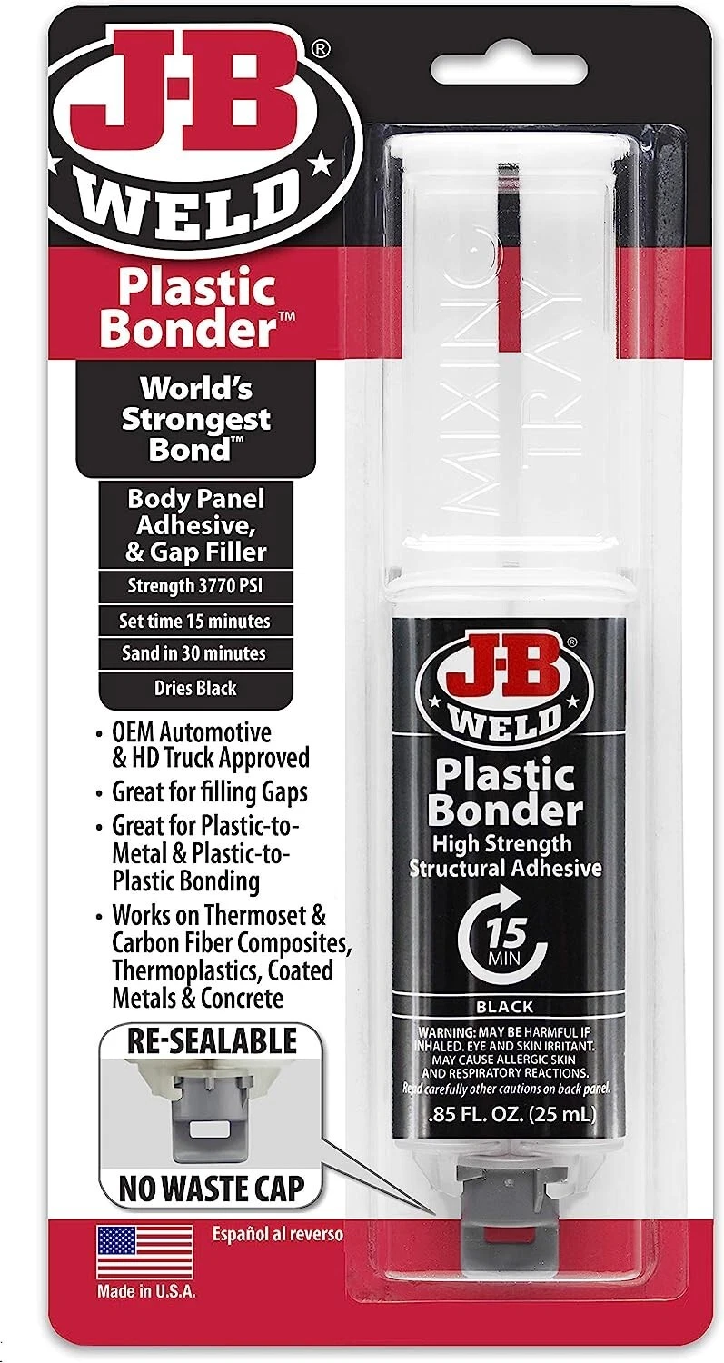 Структурний клей для пластику J-B Weld Plastic Bonder 50139, чорний, 25 мл - J-B WELD - 50139
