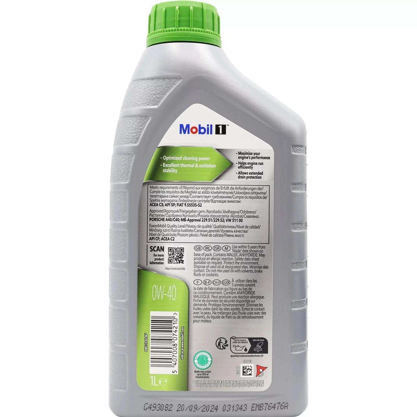 Mobil 1 ESP X4 0W-40 1 л 157813 – повністю синтетична моторна олива - MOBIL - 157813 зображення 3