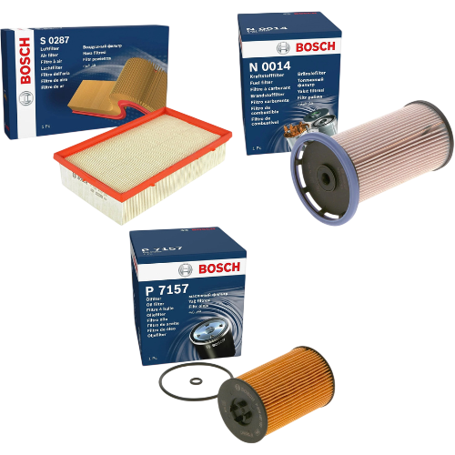 BOSCH Service Kit for Audi A3 8V 2.0 TDI 2012–2018 – Oil Air & Fuel Filters - Bosch - P7157 S0287 N0014